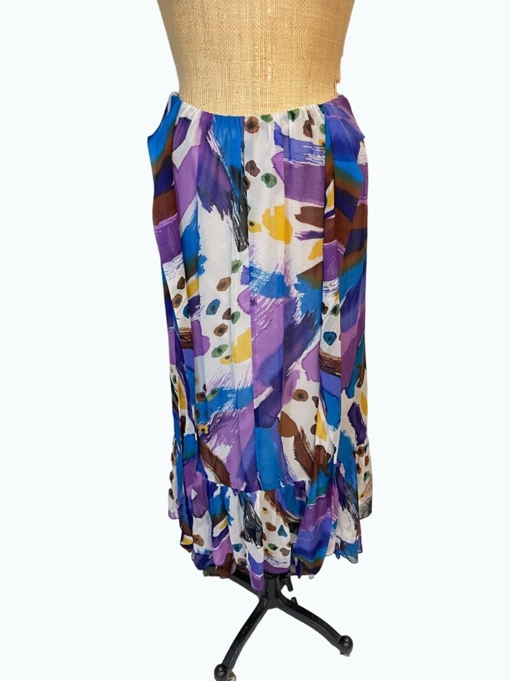 Fumblin' Foe Paris Italy London  High Low Skirt Small